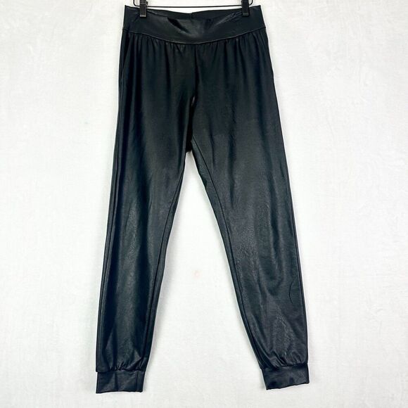 Commando Faux Leather Jogger Size Small Black 4 Way Stretch Pockets - Picture 3 of 7